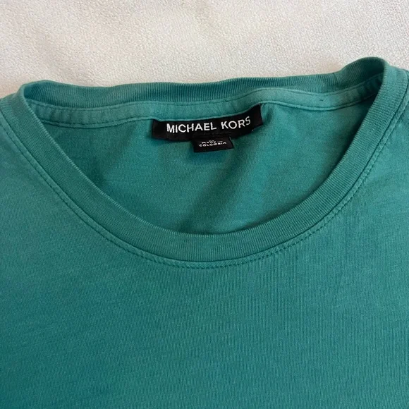 Michael kors sz M short sleeve green tee 0354 - Picture 2 of 2